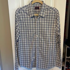 Mens Untuckit Large slim-fit Performance dress shirt